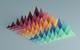 A row of 3d graphs showing them with different results